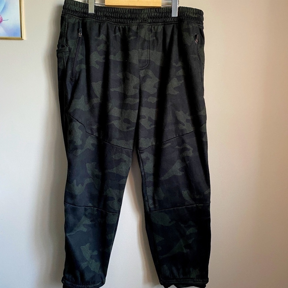 ACX Active Men's Green Camo Lined‎ Sweatpant Joggers Size X-Large